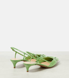 Valentino Garavani VLogo Signature 40 patent leather slingback pumps