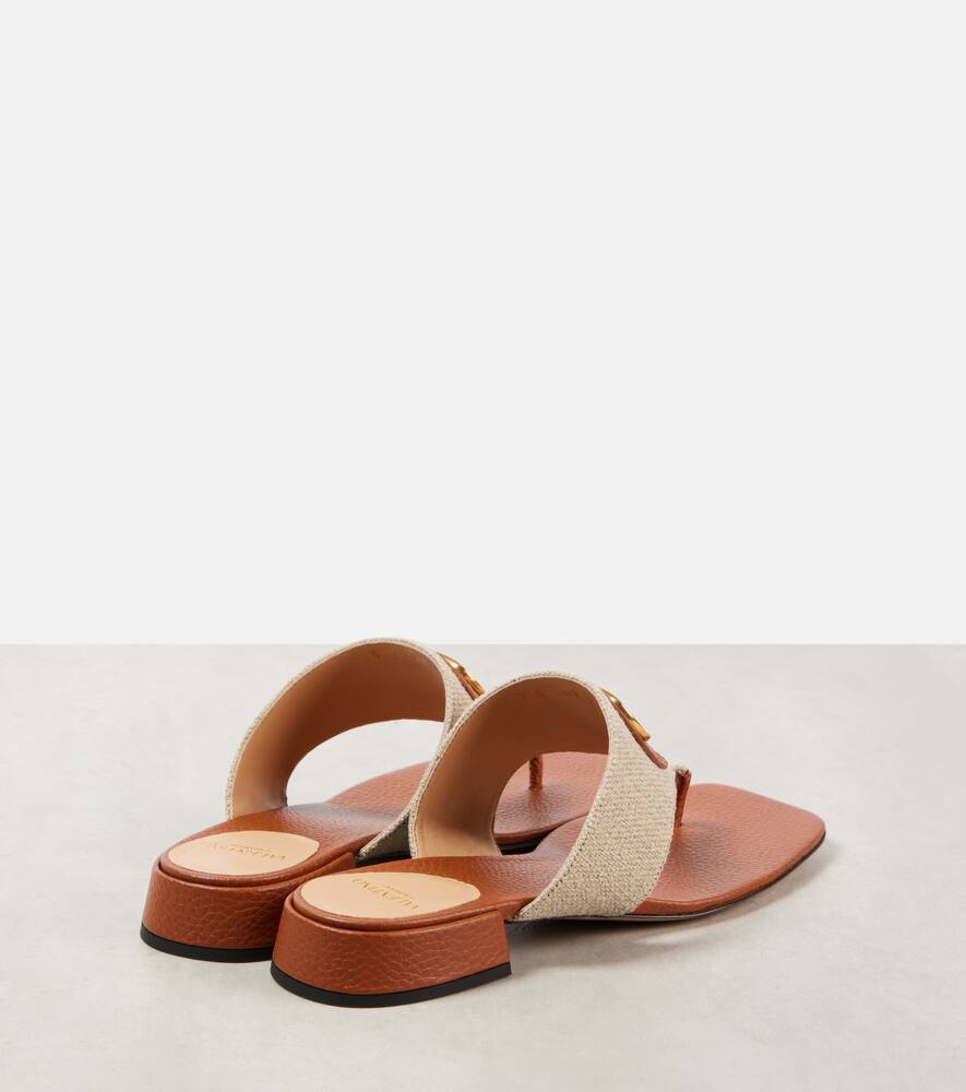 Valentino Garavani VLogo Signature canvas thong sandals
