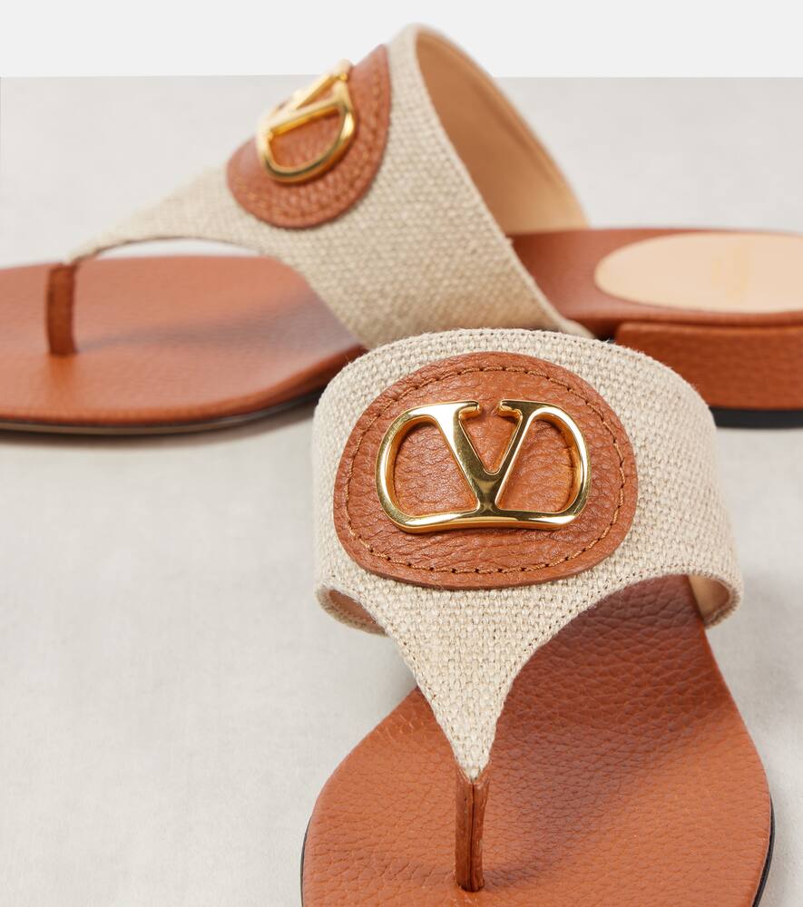 Valentino Garavani VLogo Signature canvas thong sandals
