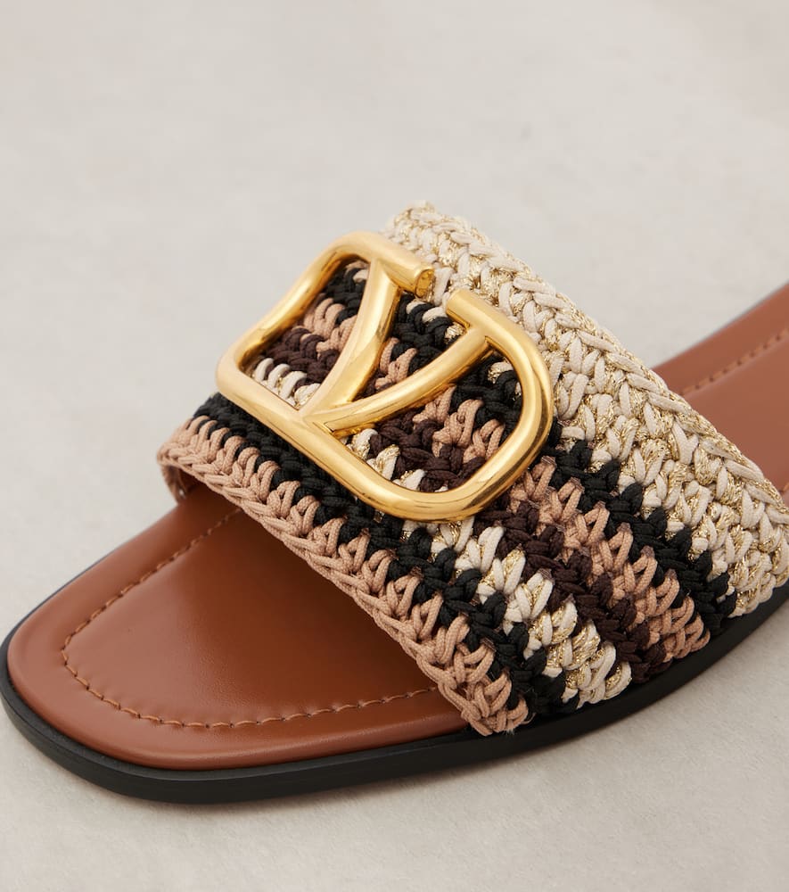 Valentino Garavani VLogo Signature crochet slides
