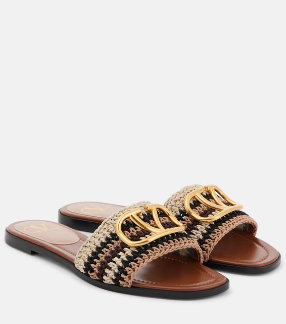 Valentino Garavani VLogo Signature crochet slides