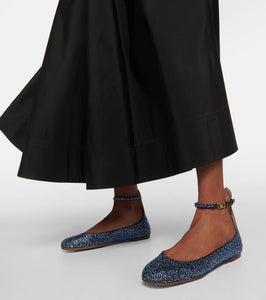 Valentino Garavani VLogo Signature embellished ballet flats