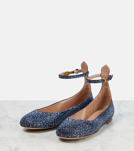 Valentino Garavani VLogo Signature embellished ballet flats