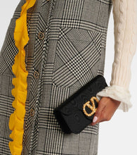 Valentino Garavani VLogo Signature embellished moir√É¬© clutch