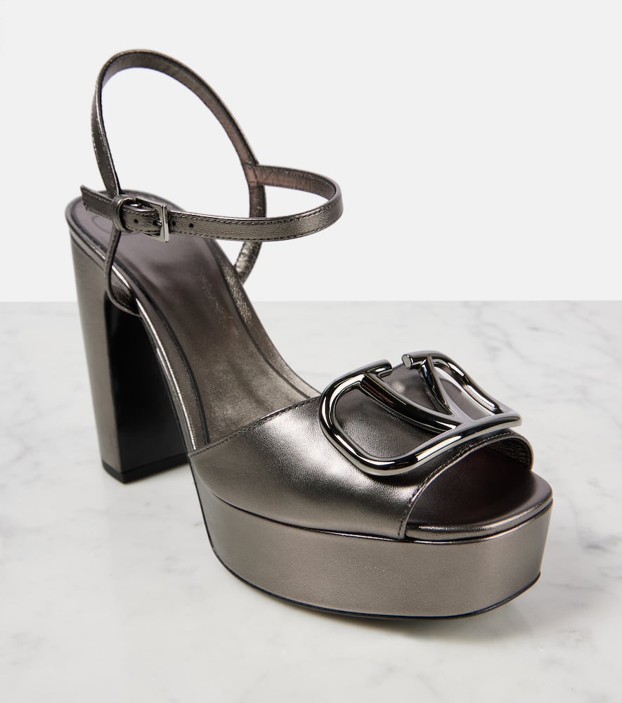 Valentino Garavani VLogo Signature leather platform sandals