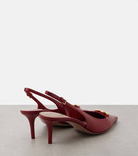 Valentino Garavani VLogo Signature leather slingback pumps