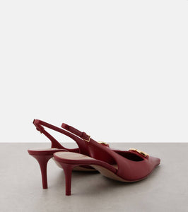 Valentino Garavani VLogo Signature leather slingback pumps
