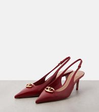 Valentino Garavani VLogo Signature leather slingback pumps