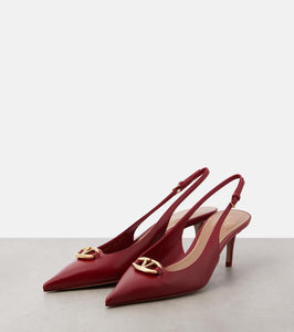 Valentino Garavani VLogo Signature leather slingback pumps