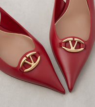 Valentino Garavani VLogo Signature leather slingback pumps