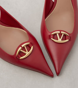 Valentino Garavani VLogo Signature leather slingback pumps
