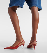 Valentino Garavani VLogo Signature leather slingback pumps