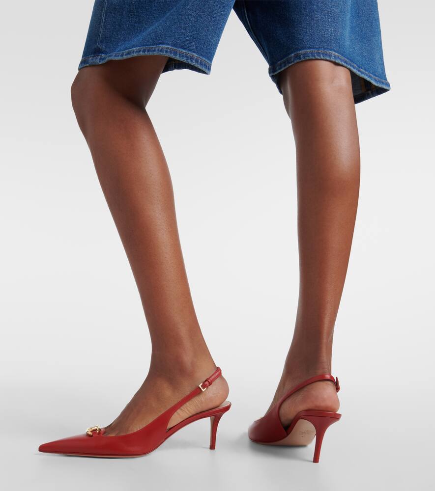 Valentino Garavani VLogo Signature leather slingback pumps