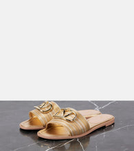 Valentino Garavani VLogo Signature metallic leather sandals