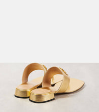 Valentino Garavani VLogo Signature metallic leather thong sandals