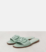 Valentino Garavani VLogo Signature patent leather slides