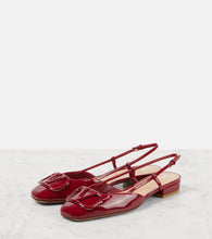 Valentino Garavani VLogo Signature patent leather slingback flats