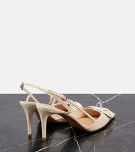 Valentino Garavani VLogo Signature patent leather slingback pumps