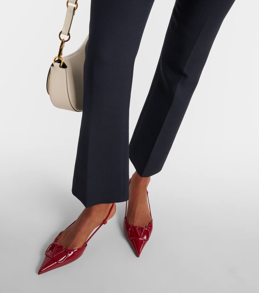 Valentino Garavani VLogo Signature patent leather slingback pumps