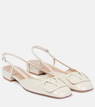 Valentino Garavani VLogo Signature patent leather slingback pumps