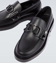 Valentino Garavani VLogo Stud Sign leather loafers