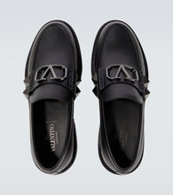 Valentino Garavani VLogo Stud Sign leather loafers