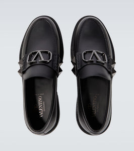 Valentino Garavani VLogo Stud Sign leather loafers
