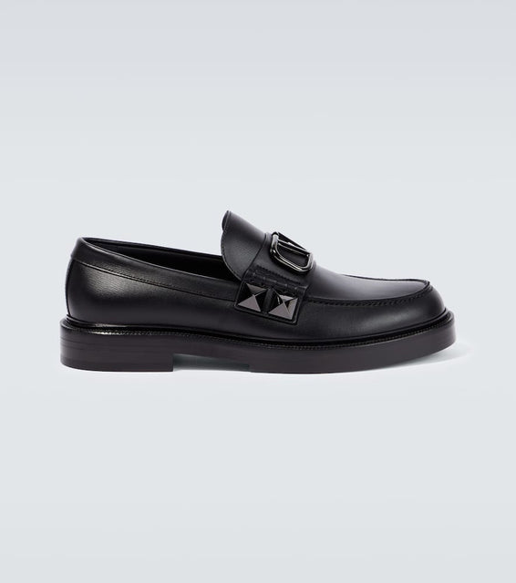 Valentino Garavani VLogo Stud Sign leather loafers