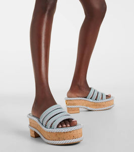 Valentino Garavani VLogo Summerblocks leather platform mules
