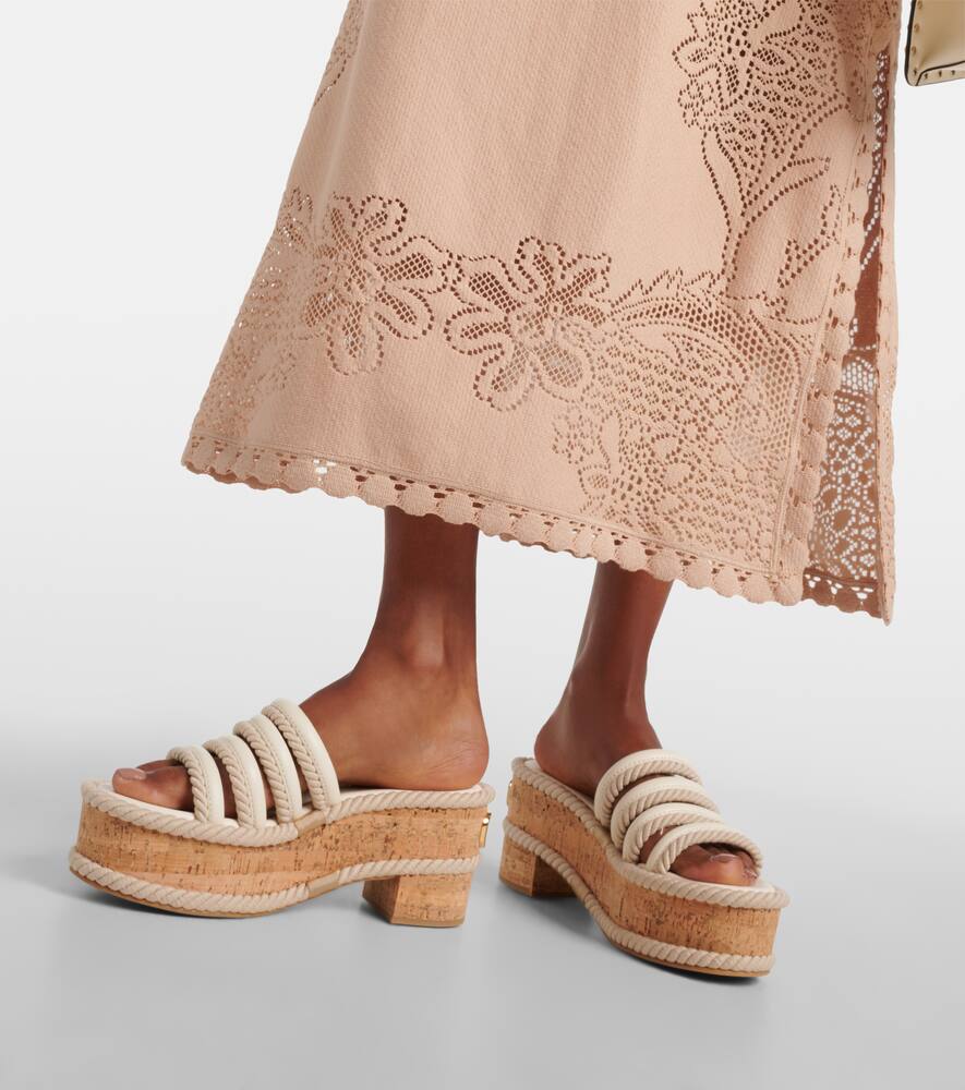 Valentino Garavani VLogo Summerblocks leather platform mules