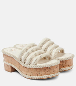 Valentino Garavani VLogo Summerblocks leather platform mules