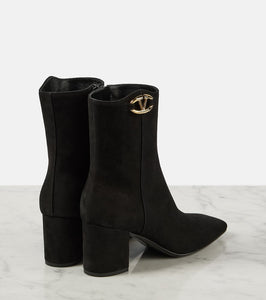 Valentino Garavani VLogo The Bold Edition suede booties