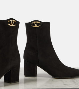 Valentino Garavani VLogo The Bold Edition suede booties