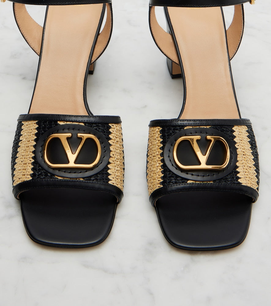 Valentino Garavani VLogo crochet leather sandals