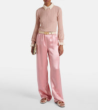 Valentino Garavani VLogo cutout faux shearling slides