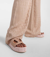 Valentino Garavani VLogo cutout leather espadrille slides