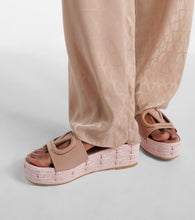 Valentino Garavani VLogo cutout leather espadrille slides