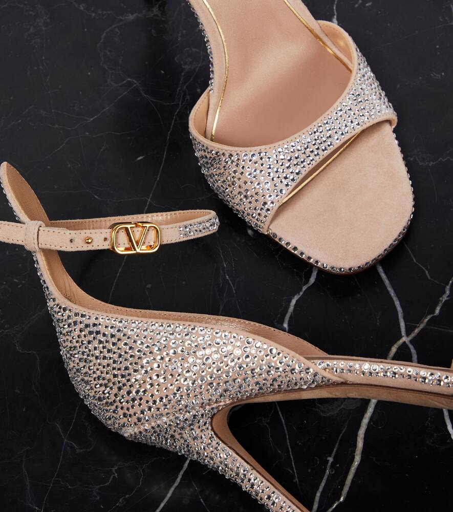 Valentino Garavani VLogo embellished leather sandals