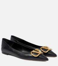 Valentino Garavani VLogo leather ballet flats - Valentino Garavani VLogo 皮革芭蕾平底鞋