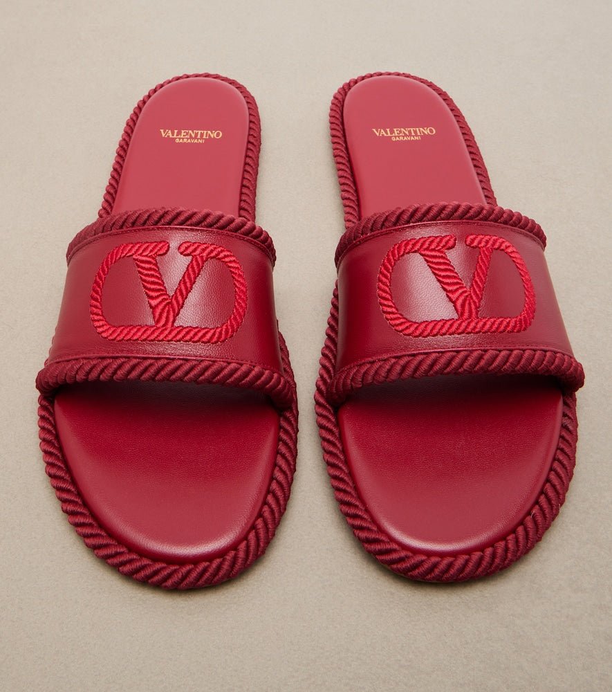 Valentino Garavani VLogo leather espadrille sandals