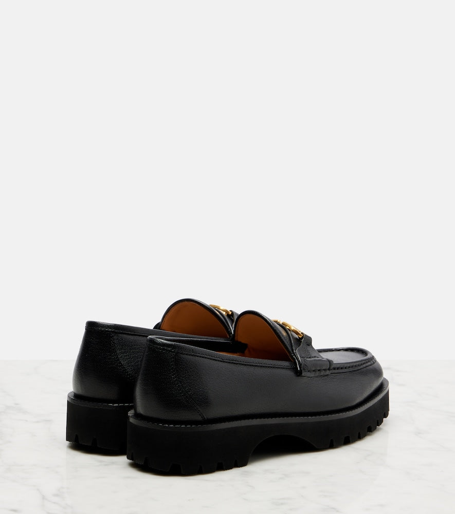 Valentino Garavani VLogo leather platform loafers