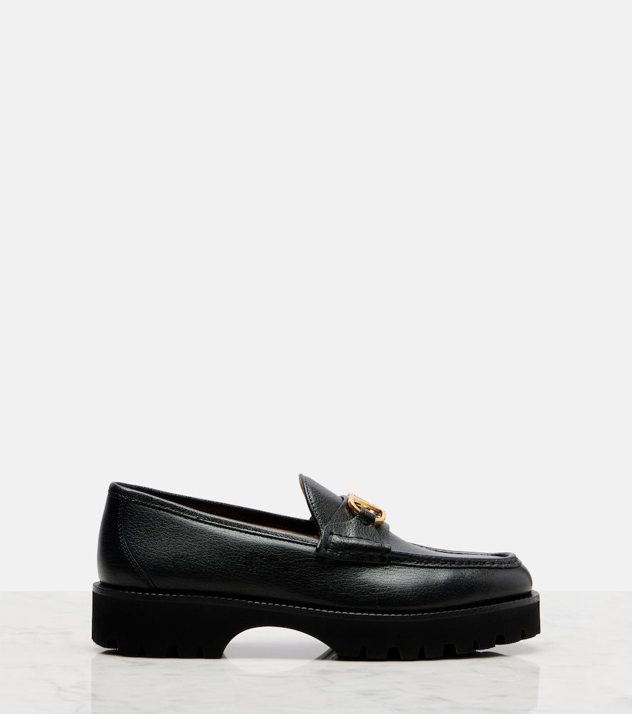Valentino Garavani VLogo leather platform loafers