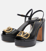 Valentino Garavani VLogo leather platform sandals