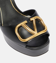 Valentino Garavani VLogo leather platform sandals