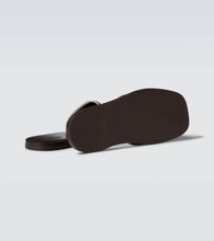Valentino Garavani VLogo leather-trimmed slides