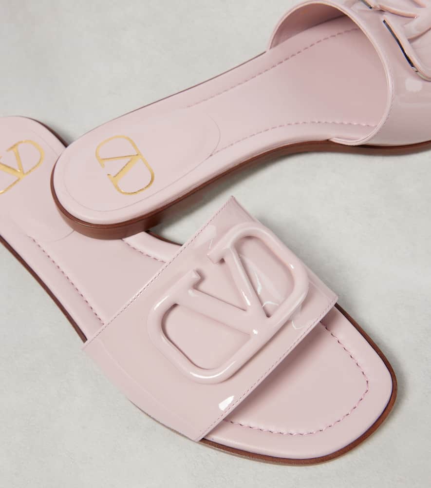 Valentino Garavani VLogo patent leather slides