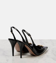 Valentino Garavani VLogo patent leather slingback pumps