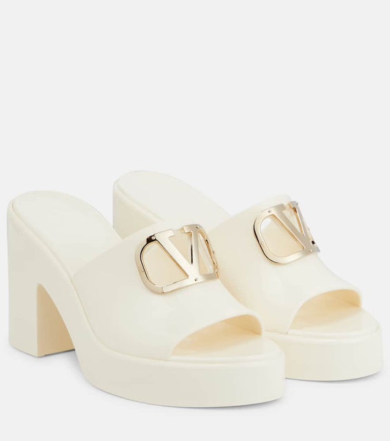 Valentino Garavani VLogo rubber platform mules