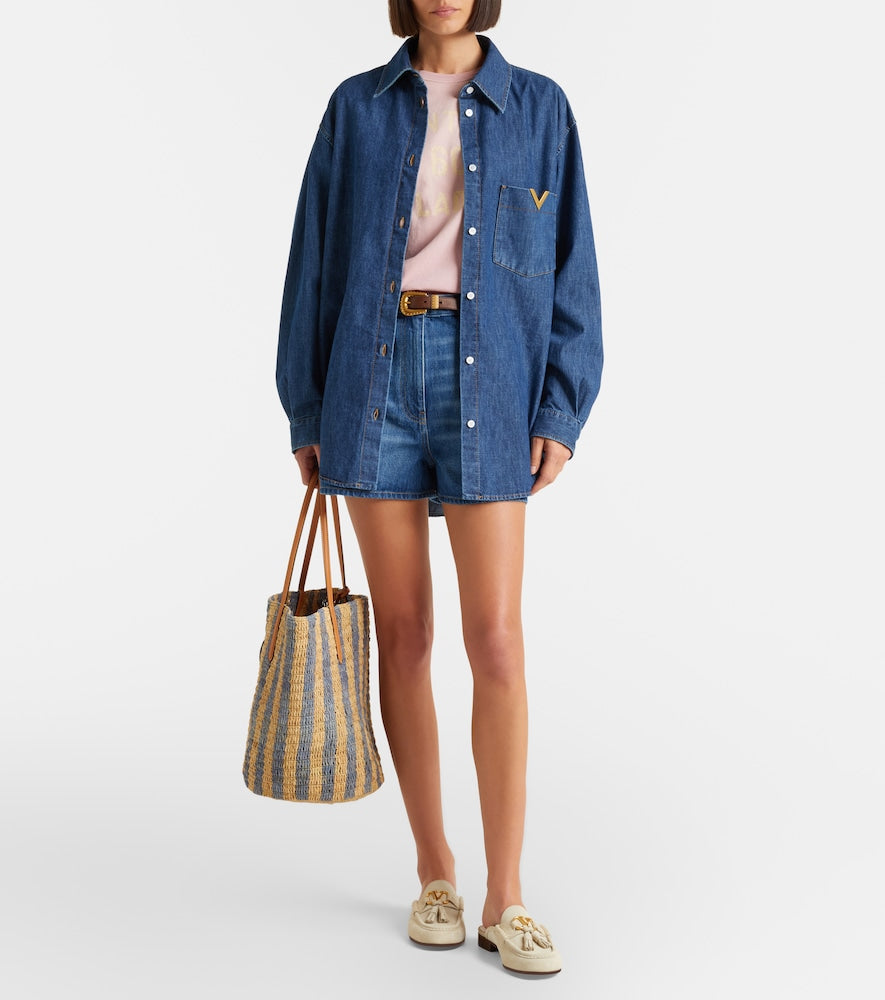 Valentino Garavani VLogo suede mules