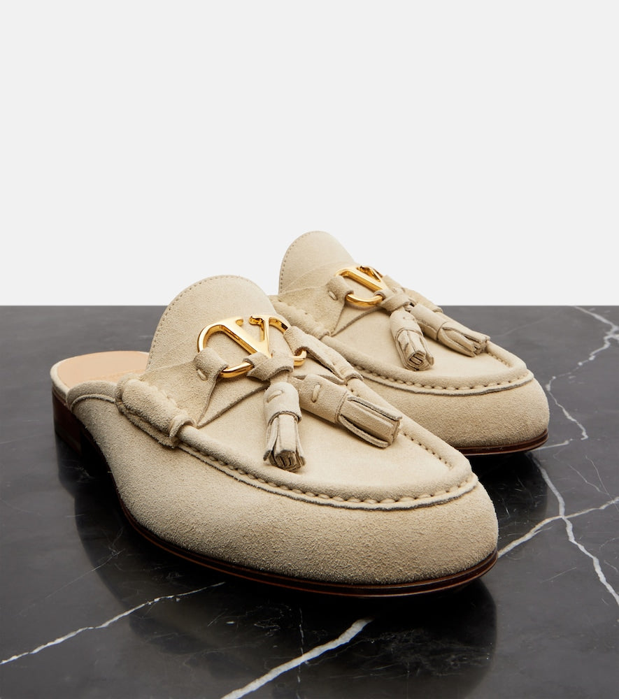 Valentino Garavani VLogo suede mules